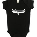 Canoe Silhouette Baby Bodysuit (6-12 months, Black)