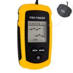 Venterior Portable Fish Finder, Fishfinder with Wired Sonar Sensor Transducer and LCD Display