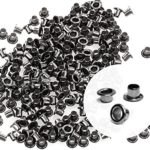 CRAFTMEmore 3MM Hole 200PCS Tiny Grommets Eyelets Self Backing for Bead Cores, Clothes, Leather, Canvas (Gunmetal)