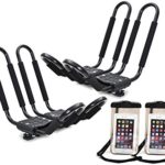 TMS 2 x Roof J Rack Kayak Boat Canoe Car SUV Top Mount Carrier w/Free Cell Phone Bag