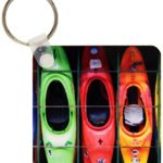 3dRose Kayak – Key Chains, 2.25 x 4.5 inches, set of 2 (kc_3164_1)