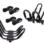 A-Smart® 2 Pairs of J Bar Kayak Canoe Boat Snowboard Ski Surfboard Wakeboard Paddleboard Roof Rack Carrier Car Top Mount