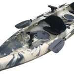 BKC UH-TK181 12.5 foot Sit On Top Tandem Fishing Kayak Paddles and Seats included (Green Cammo)