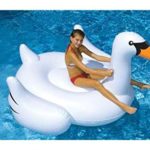 Swimline Large Jumbo Inflatable Giant Swan – Floatie Ride On Rideable Blow Up Summer Fun Pool Toy Lounger Floatie Raft for Kids & Adults – White, 75 Inches