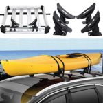 go2buy Kayak Carrier Roof Rack Canoe Boat Surf Ski Roof Top Mounted on Car SUV Crossbar, Load:154 Lb