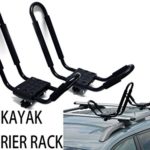 9sparts® J Shape Kayak Canoe Inflatable Boat Paddle Wake Wave Snow Board Ski Roof Rack Carrier Car SUV Truck Top Mount w/ Straps