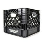 Yak Gear BMC13 Black Kayak Fishing Milk Crate, Square, 13″ X 13″