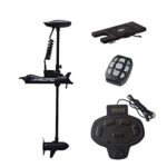 Aquos Haswing 12v 55lbs Bow Mount Electric Trolling Motor Bow Mount Motor with Foot Control with Quick Release Bracket/ Quick Mounted Plate … (black)