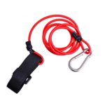 105cm Canoe Kayak Bungee Cord Paddle Leash Safety Lanyard Fishing Rod Leash – Red