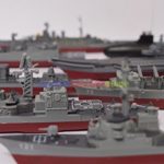 1 Set Plastic Mini Warship Model Kit (8pcs) USS HMS Russian Navy Toy Soldiers
