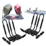 Ediors 2 Pairs J-Bar Rack HD Kayak Carrier Canoe Boat Surf Ski Roof Top Mount Car SUV Crossbar