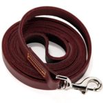 Logical Leather 6 Foot Dog Leash – Best for Training – Best Water Resistant Heavy Full Grain Leather Lead – Brown