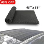 Depp’s Car Roof Mat Cargo Pad Protective Mat Rack Pad (43’’x35’’) Cushioned Layer Non-slip Heavy Duty Elastic Soft for Car SUV Truck Carrying Cargo Bags Bikes Paddle (1pcs)