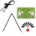 Double Leash For Dogs – Dual Dog Leash Splitter Handles Two Dogs & Leads to Walk with Multiple Pets No Tangle- Heavy Duty Nylon with Metal Hardware for Small & Medium Dogs Gifts Led Clip