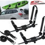Car Rack & Carriers Universal Kayak Carrier Car Roof Rack Set of Two J-Shape Foldable Carrier for Canoe, SUP and Kayaks mounted on your SUV, Car Crossbar
