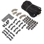 Marine Masters Expanded Deck Rigging Kit Accessory for Kayaks Canoes and Boats With Wellnuts (Black Stainless Steel)
