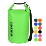 Floating Waterproof Dry Bag 5L/10L/20L/30L/40L, Roll Top Dry Sack for Marine Kayaking Rafting Boating Swimming Camping Hiking Beach Fishing Skiing Snowboarding Hunting Climbing Surfing (Green, 20L)
