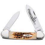 Case Amber Bone CV Canoe Pocket Knife