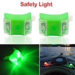 Botepon 2Pcs Boat Kayak Navigaton Light Safety Light Led Boat Light with 3 Modes for Riding Sailing Runing Climbing Green