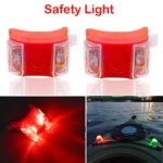Botepon 2Pcs Boat Kayak Navigaton Light Safety Light Boating Light with 3 Modes for Riding Sailing Runing Climbing Red
