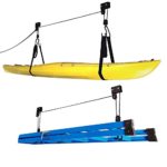 RAD Sportz Kayak Hoist 2-Pack Quality Garage Storage Canoe Lift with 125 lb Capacity Even Works as Ladder Lift Premium Quality Pulley System