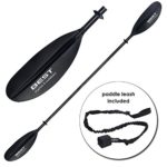 BEST Kayak Paddle | Carbon Fiber Shaft + Reinforced Fiberglass Blades | Lightweight, Adjustable Paddles For Kayaks | Accessories for Kayaking & Fishing | Paddle Leash Included