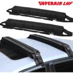 Car Soft Roof Luggage Rack Cargo storage Carrier Surf Roof Rack, Black, Pack of 2