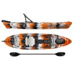 Vibe Kayaks Sea Ghost 110 | 11ft Angler – Single Person, Sit On Top Fishing Kayak w/Paddle, Rubber System & Dual Position Hero Seat