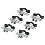 HJ Garden 6 Sets Nylon Pad Eye + 4x14mm Aluminum Tri Grip Rivet + Sealed Waterproof Rubber O-Ring Kayak Canoe Boat Rigging Hardware Accessories Deck Loops Tie Down Kit