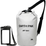 Earth Pak -Waterproof Dry Bag – Roll Top Dry Compression Sack Keeps Gear Dry for Kayaking, Beach, Rafting, Boating, Hiking, Camping and Fishing with Waterproof Phone Case