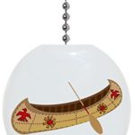 Canoe Tribal Art Solid Ceramic Fan Pull