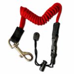 Expandable Coiled Leash for Kayak Canoe Paddles Oars and Accessories Also Safety Rod Leash Lanyard Fishing Rod Pole Stretches to 155cm/61.02in (Red)