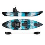Vibe Kayaks Skipjack 90 | 9ft Angler – Single Person, Sit On Top Fishing Kayak w/Paddle & Deluxe Kayak Seat