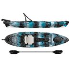 Vibe Kayaks Sea Ghost 110 | 11ft Angler – Single Person, Sit On Top Fishing Kayak w/Paddle, Rubber System & Dual Position Hero Seat