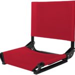 Cascade Mountain Tech Portable Folding Steel Stadium Seats for Bleachers – Red