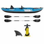 Driftsun Voyager 2 Person Inflatable Kayak – Complete with All Accessories, 2 Paddles, 2 Seats, Double Action Pump and More