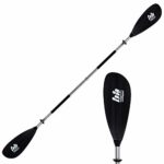 Bending Branches Whisper 2-Piece Snap-Button Recreational Kayak Paddle; (Aluminium Shaft/Black Blade – 230cm)