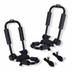 LEDKINGDOMUS Kayak Rack Set of Two Roof Rack Universal J Bar Racks Cross Bars Folding Car Rack Kayak Carrier for Car SUV Trunk Crossbars