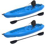 Lifetime Lotus Sit-On-Top Kayak with Paddle (2 Pack), Blue, 8′