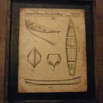 Vintage 1971 Canoe Patent Print – Wooden Sign