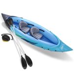 Ztotop 2-Person Inflatable Kayak Set with Inflatable Boat,Two Aluminum Oars and High Output Air Foot Pump