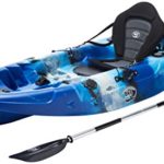 BKC UH-FK184 9’2″ Sit on Top Single Fishing Kayak Seat And Paddle included