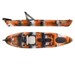 Vibe Kayaks Sea Ghost 110 11 Foot Angler Sit On Top Fishing Kayak with Adjustable Hero Comfort Seat (Orange Camo)