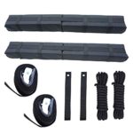 RORAIMA Universal Folding Lightweight Anti-vibration Roof Rack Pad for Kayak/Canoe/Surfboard/Paddle Board/SUP/Snow Board and Water Sports Accessories 36″X 4.5″X 3.1″ (85 x 11.5 x 8 cm) 2 pcs/Set Black