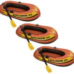 3) INTEX Explorer 200 Inflatable Two Person Raft Set