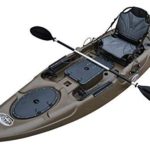 Brooklyn Kayak Company BKC UH-RA220 11.5 foot Angler Sit On Top Fishing Kayak with Paddles and Upright Chair and Rudder System Included