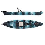 Vibe Kayaks Sea Ghost 130 13 Foot Angler Sit On Top Fishing Kayak (Blue Camo) with Adjustable Hero Comfort Seat