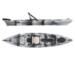 Vibe Kayaks Sea Ghost 130 13 Foot Angler Sit On Top Fishing Kayak (Smoke Camo) with Adjustable Hero Comfort Seat