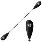 Bending Branches Angler Rise 2-Piece Snap-Button Fishing Kayak Paddle; (Aluminum Shaft/Black Blade – 260cm)