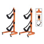 RAD Sportz Kayak Double Storage Rack- Self Standing 2 Canoes Kayaks Cradle Set with Adjustable Safety Strap System for Outdoor and Indoor Use